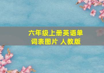 六年级上册英语单词表图片 人教版